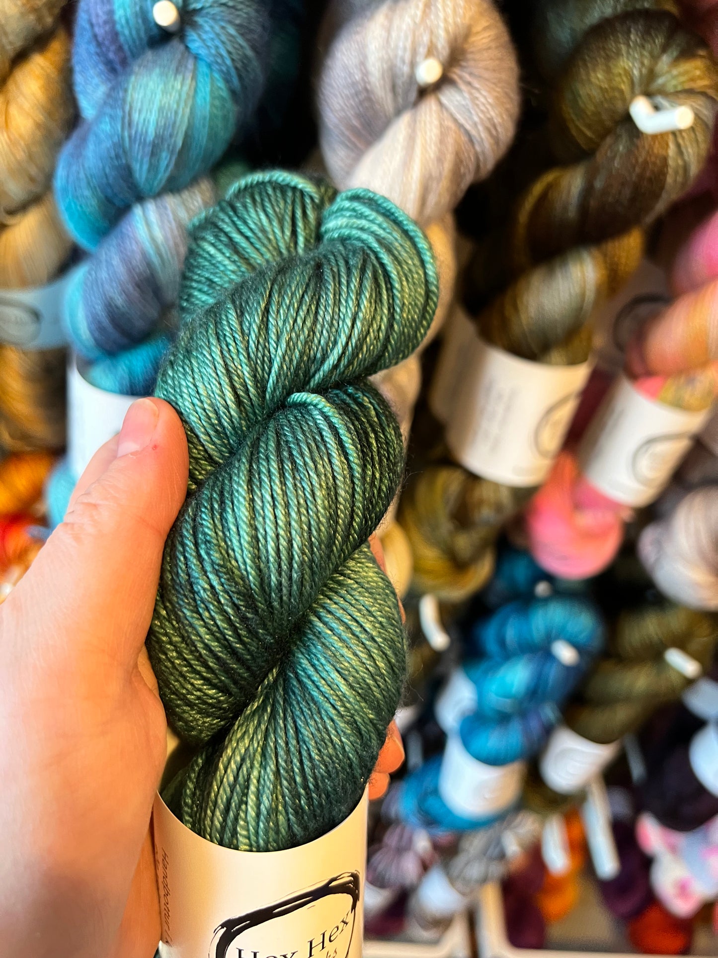 Græn af öfund -merino/silki DK