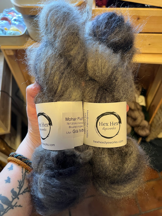 Grái fiðringurinn -mohair fluff DK