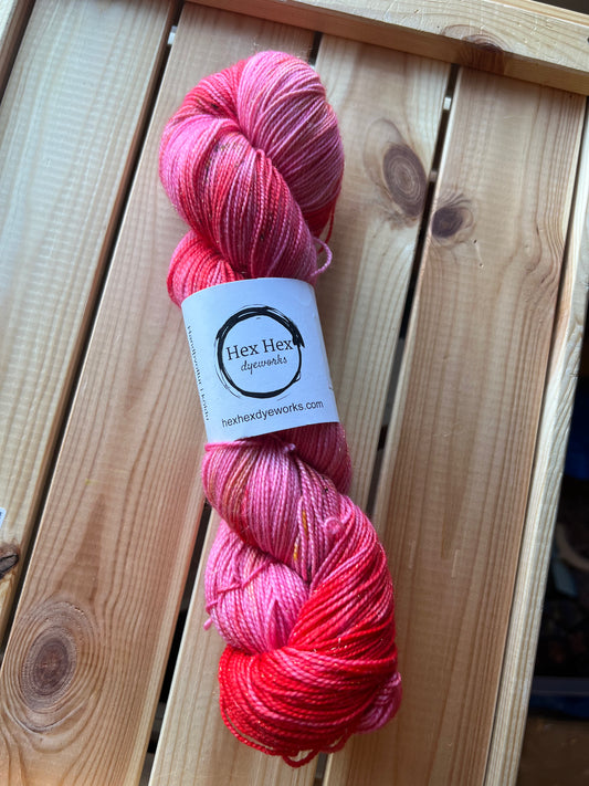 Watermelon Sugar -merino/nylon glimmer